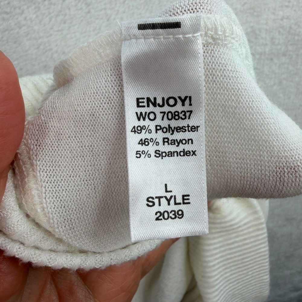 Michael Stars L Large Madison Brushed Jersey Long Sleeve Dolman Mock Neck White - Picture 6 of 12